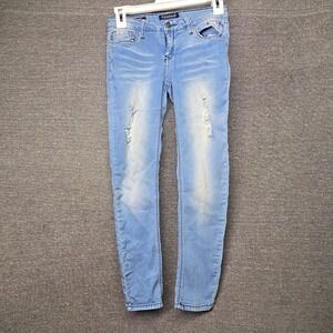 Vigoss Girls The Jagger Skinny Jeans Light Wash Distressed Size 10 RN110237